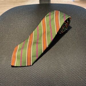 Oak Hall Striped Green and Orange Men's Tie